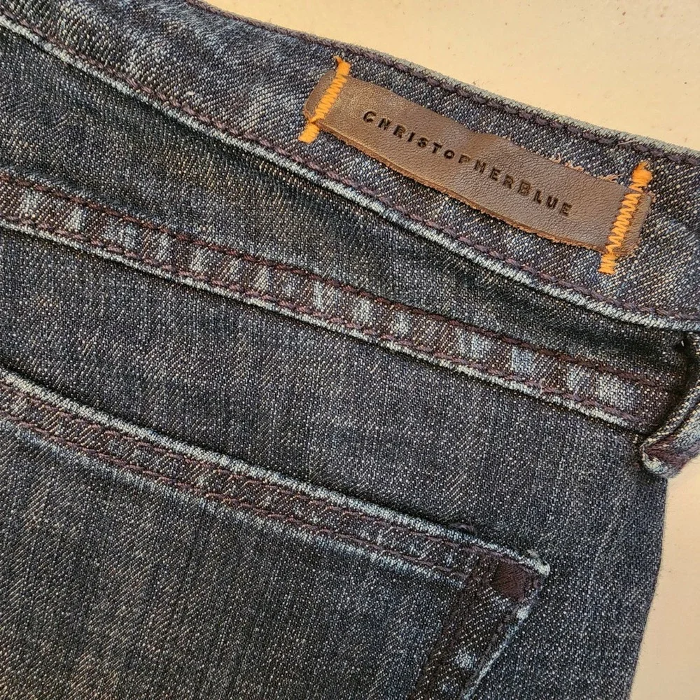 Christopher Blue Womens Dark Wash Straight Leg Jeans Size 8/29